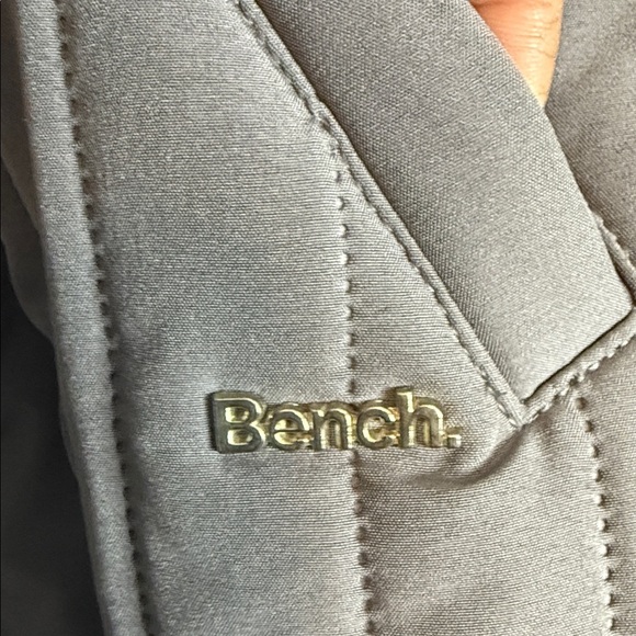 Bench | Grey Hooded Midi length Jacket yellow trim - quilted stitching - Medium - Picture 5 of 8